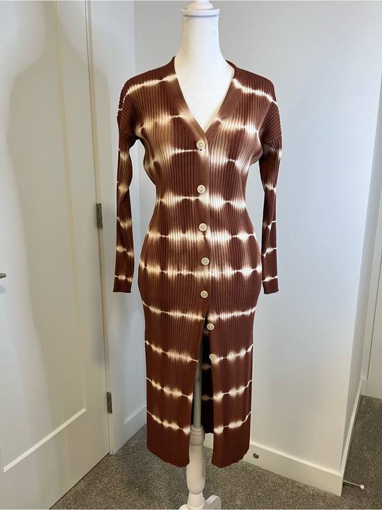 MNG Dresses & Skirts - MNG Tie-Dye Ribbed Long Button-Front  Cardigan - FREE SHIPPING on Bundles $95+